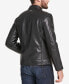 Фото #2 товара Men's Leather Moto Jacket, Created for Macy's