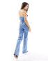 Mango bardot denim jumpsuit in light blue BLAU, S - EU 36 - фото #2