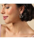 Women's Silver Embellished Heart Drop Earrings