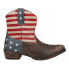 Фото #1 товара Roper American Beauty Ii Patriotic Cowboy Booties Womens Brown Casual Boots 09-0