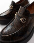 Фото #8 товара ASOS DESIGN chunky loafers in faux snake print