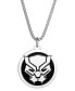 ფოტო #1 პროდუქტის Blank Panther Stainless Steel (316L) Pendant, 22'' Box Chain