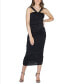 Women's Halter Neck Ruched Bodycon Mid Dress