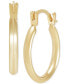 Polished Tube Extra Small Hoop Earrings (12mm) in 10k Gold