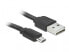 Фото #3 товара Delock 85761 - 1 m - USB A - Micro-USB B - Black