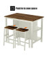 Фото #9 товара Rustic 3-Piece Dining Set with Open Shelves