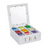 Фото #1 товара Хранение продуктов Relaxdays белая чайная коробка с 9 отделениями