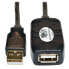 Фото #2 товара Tripp U026-016 USB 2.0 Active Extension Repeater Cable (A M/F) - 16 ft. (4.88 m) - 4.88 m - USB A - USB A - USB 2.0 - Male/Female - Black