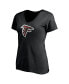 ფოტო #3 პროდუქტის Women's Kyle Pitts Black Atlanta Falcons Player Icon Name Number V-Neck T-shirt