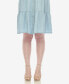 Фото #4 товара Plus Size Long Sleeve Tiered Midi Shirt Dress