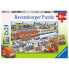 Фото #1 товара Пазл с поездами Ravensburger "Волнение на вокзале" 2x24 детали