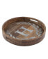 Фото #7 товара Heritage Collection Monogram Mango Wood Round Tray