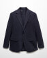 Фото #7 товара Men's Slim-Fit Herringbone Wool Suit Jacket