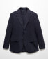 Men's Slim-Fit Herringbone Wool Suit Jacket