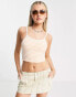 Daisy Street cami crop top in yellow stripe