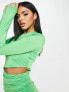 Фото #3 товара AFRM Jamm long sleeve cut out slinky mini dress in green