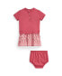 Платье-костюм для малышек Polo Ralph Lauren Baby Girls Gingham Terry Красный, 18 месяцев - фото #2