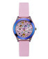 ფოტო #1 პროდუქტის Women's Analog Pink Silicone Watch 34mm