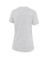 ფოტო #4 პროდუქტის Women's White Los Angeles Dodgers City Connect Velocity Practice Performance V-Neck T-shirt