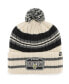 Фото #3 товара Men's Cream Vegas Golden Knights Hone Patch Cuffed Knit Hat With Pom