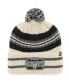 Men's Cream Vegas Golden Knights Hone Patch Cuffed Knit Hat With Pom