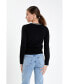 Фото #2 товара Women's Sleeve Button Detail Knit Sweater