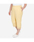 ფოტო #8 პროდუქტის Plus Size Charleston Twill Capri Pants with Lace Inset Bottom