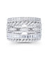 ფოტო #1 პროდუქტის Cubic Zirconia Round and Baguette Chain Link Ring