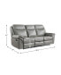 Фото #7 товара White Label Calico 89" Double Reclining Sofa with Center Drop-Down Cup Holders, Power Outlets, Hidden Drawer and USB Ports