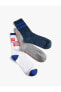 Фото #3 товара 3'lü Soket Çorap Seti Slogan Işlemeli
