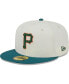Men's Cream Pittsburgh Pirates Chrome Evergreen 59FIFTY Fitted Hat