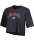 ფოტო #3 პროდუქტის Women's Heather Charcoal Georgia Bulldogs Boyfriend Cropped T-shirt