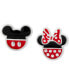 ფოტო #1 პროდუქტის Children's Minnie & Mickey Mouse Mismatched Stud Earrings in Sterling Silver