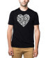 Фото #1 товара Men's Premium Blend Word Art Paw Prints Heart T-shirt