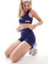 Фото #1 товара Prince co-ord racer back crop top in navy