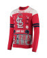 Фото #2 товара Men's Red St. Louis Cardinals Ticket Light-Up Ugly Sweater