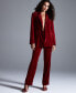 Фото #4 товара Women's Crushed Velvet Boyfriend Blazer