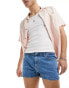 Фото #4 товара ASOS DESIGN extreme skinny shorts in light wash blue