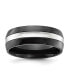 ფოტო #1 პროდუქტის Cobalt Polished Black IP-plated Wedding Band Ring