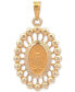 ფოტო #1 პროდუქტის Miraculous Beaded Edge Medallion Pendant in 14k Gold, Created for Macy's
