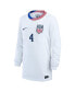 Фото #3 товара Big Boy's and Girl's Naomi Girma White USWNT 2024 Home Replica Long Sleeve Jersey