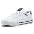 Фото #2 товара Puma Court Classic Vulc Retro Logo Lace Up Mens White Sneakers Casual Shoes 395