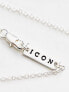 Icon Brand cross pendant necklace in antique silver