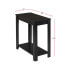 Фото #2 товара Wooden Charcoal Finish Chairside Table with Open Bottom Shelf