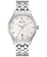 ფოტო #1 პროდუქტის Women's Classic Diamond-Accent Stainless Steel Bracelet Watch 36mm