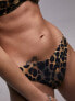 Фото #3 товара Topshop mix and match high leg bikini bottoms in leopard print