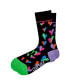 ფოტო #2 პროდუქტის Funky Hearts Cotton Women's Crew Socks