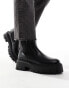 SEQWL Wide Fit – Ankle-Boots in Schwarz mit dicker Sohle, weite Passform