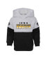 Фото #3 товара Preschool Boys Heather Gray, Black Iowa Hawkeyes Playmaker Pullover Hoodie and Pants Set