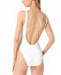 MICHAEL Women's Studded Front One-Piece Swimsuit